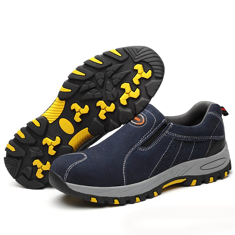 Steel Toe Safety Work Shoes Fashion Summer Breathable Slip On Casual Boots Mens Labor Insurance Puncture Proof Shoe