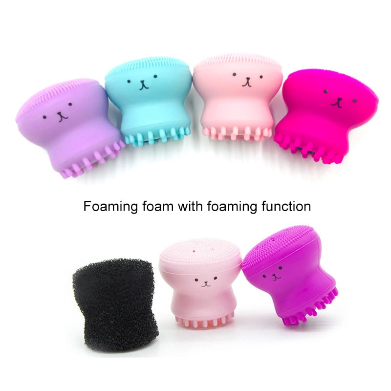 Ctopus Shape Silicone Face Cleansing Brush Face Washing Product Pore Cleaner Exfoliator Face Scrub Brush Skin Care