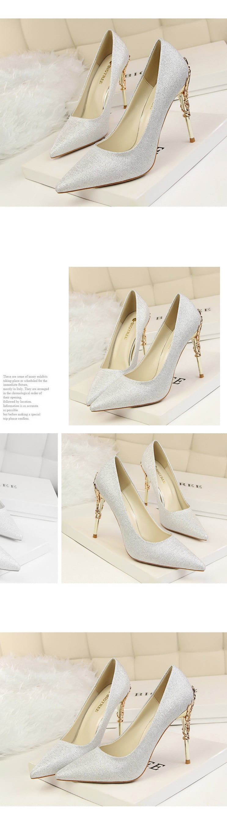 Metal Carved Thin 10cm Heel High Heels Pumps Women Shoes Pointed Toe Ladies Shoes Fashion Candy Colors Wedding Shoes Woman