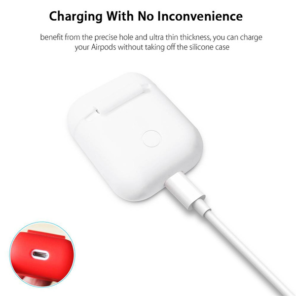 New for Airpods1 2 Silicone Bluetooth Wireless Headset for AirPods Cover Accessories Protective Case Portable Earphone Charging