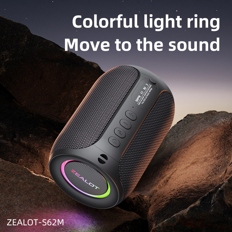 ZEALOT-S62M Karaoke Machine Portable Bluetooth 5.3 Speaker System with 1-2 Wireless Microphones Home Family festival Gifts