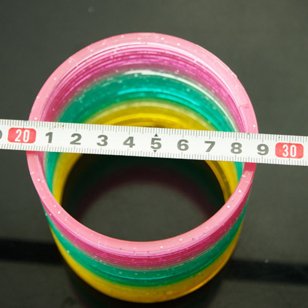 1pcs Rainbow Circle Funny Toys Early Development Educational Folding Plastic Spring Coil Children's Creative Magical Toys