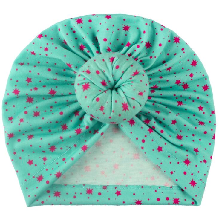 New baby products children's headscarf CAP baby star print knotting Indian Pullover