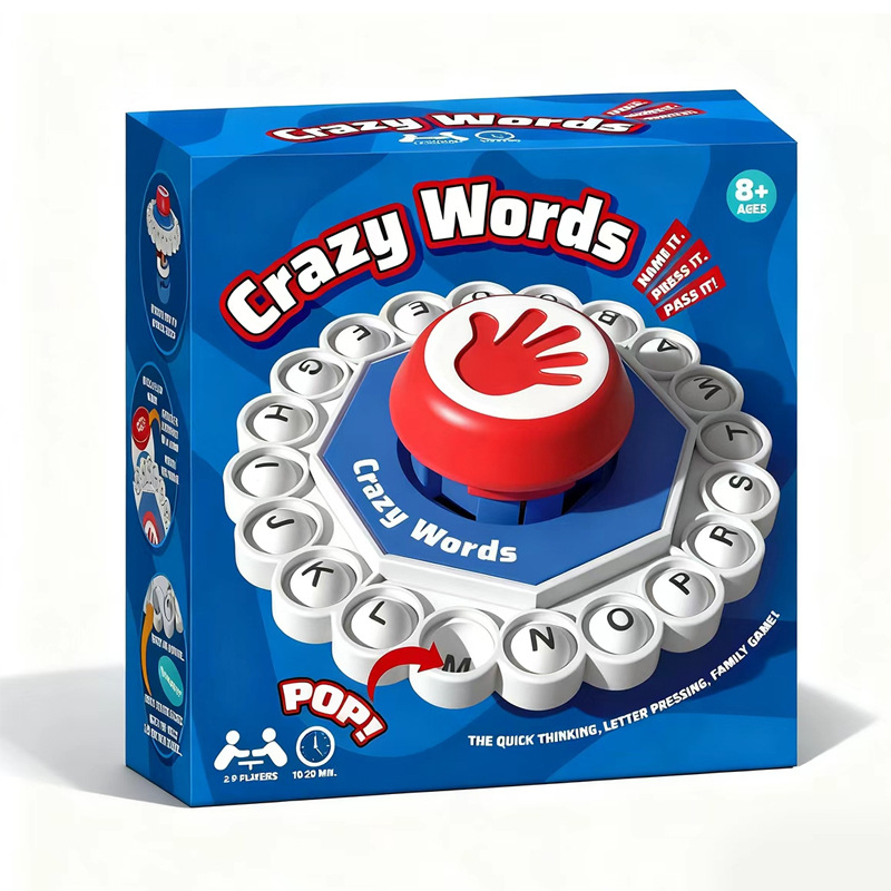 20 Keys Crazy Word Board Games Family Gathering Quick Thinking Letter Pressing Puzzle Game For Adults And Kids Chritsmas Gifts