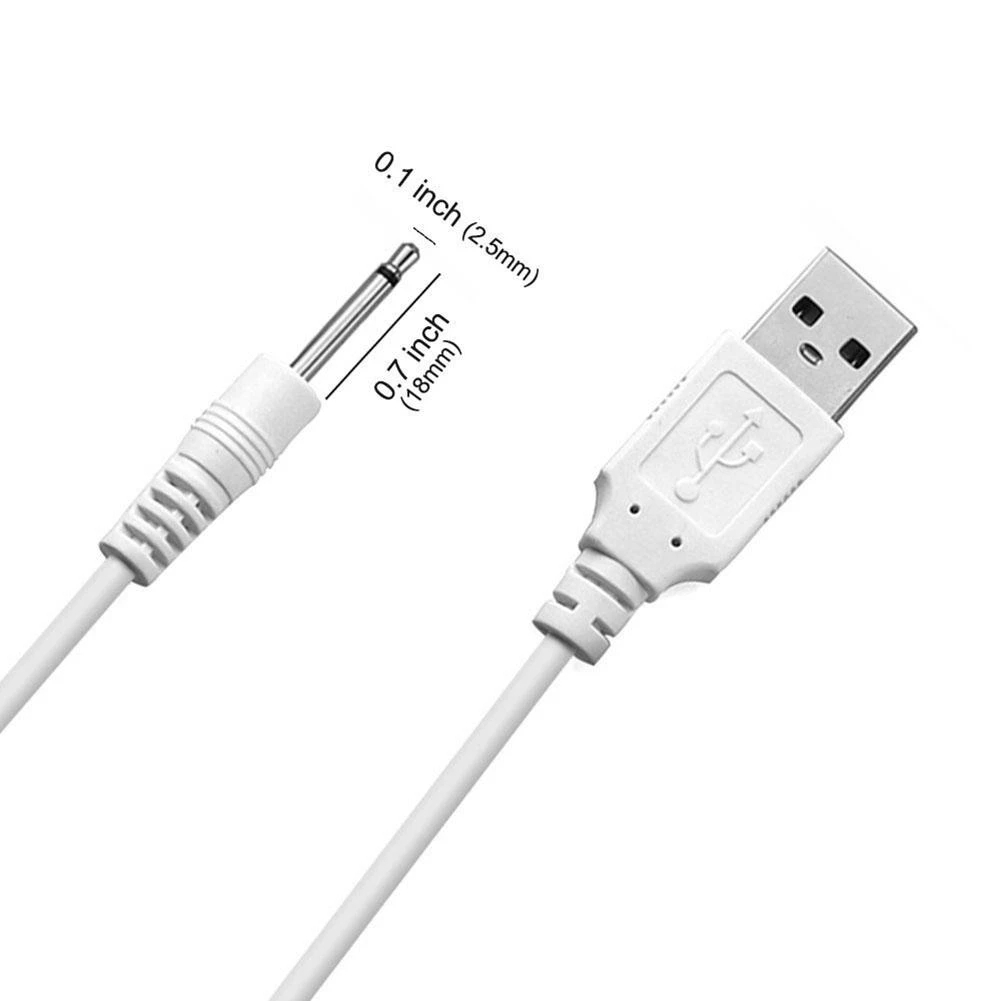 USB to 2.5 audio mono charging cable, 1 meter 17.4mm, facial cleanser, sex products, 2.5 round charging cable