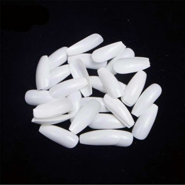 100pcs Ballet Long Pointed Nail Mixed Boxed Full Paste Fake Nail Coffin Nail French Fake Nail