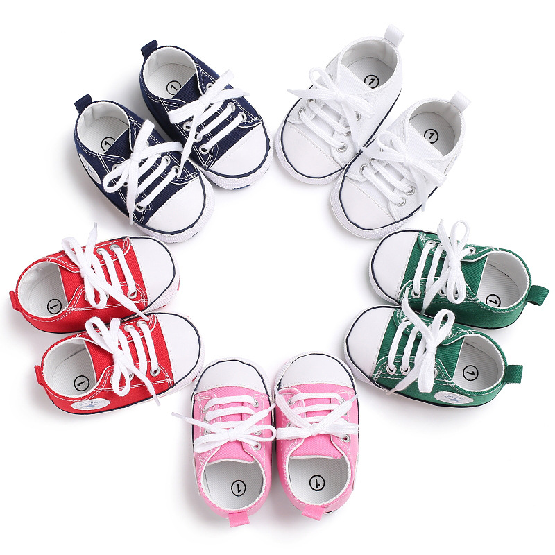 Boys and girls spring and autumn baby soft bottom shoes baby shoes canvas shoes