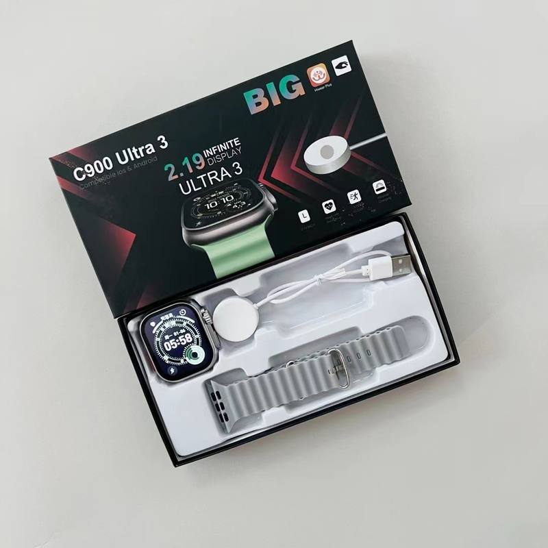 T900U Smart Watch Wireless Call Heart Rate SpO2 Exercise Temperature Monitoring Silicone Band TFT Display