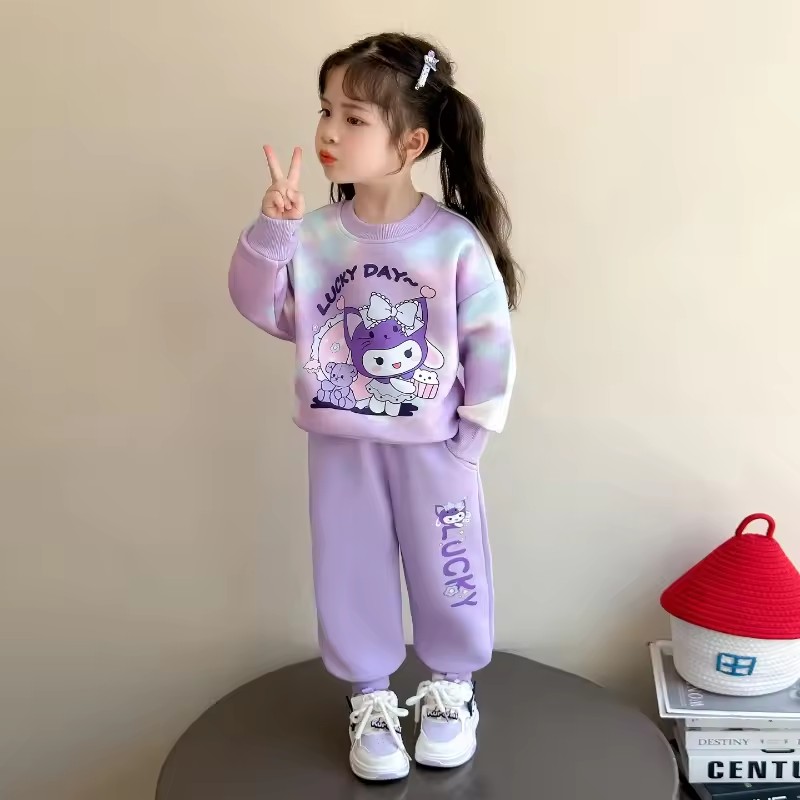 Autumn Baby Girl Clothes Set Kid Cute Kunomi Printed Sweatshirts Pullover Top&Pants 2pcs Suit Children Sweet Tracksuits Outfits