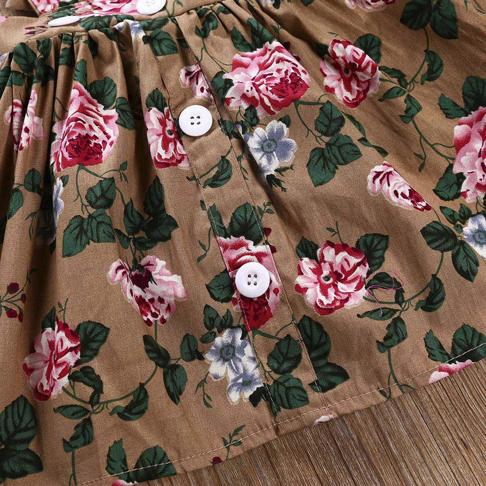 Telotuny kid Casual Clothing Set 100% Cotton 3Pcs Baby Toddler Girls Kids Overalls Skirt +Headband+Romper Clothes Outfits JU 133