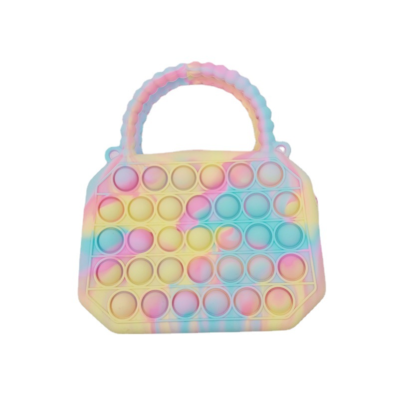 Fidget Toys Silicone Push Bubble Crossbody Bag Sensory Reliver Stress Autism Adults Kids Handbag Coin Pouch Purse Gifts