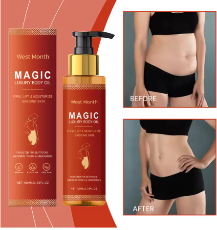 Magic Luxury Body Oil Deeply Moisturizing Dry Skin Tightening Firming Chest Thighs Rejuvenating Repairing Soften Nourishing Oil