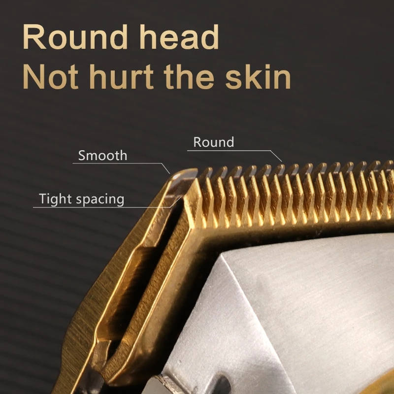 Kemei hair clipper KM-1986 metal charging plug dual-purpose oil head electric hair clipper stepless fine-tuning digital display