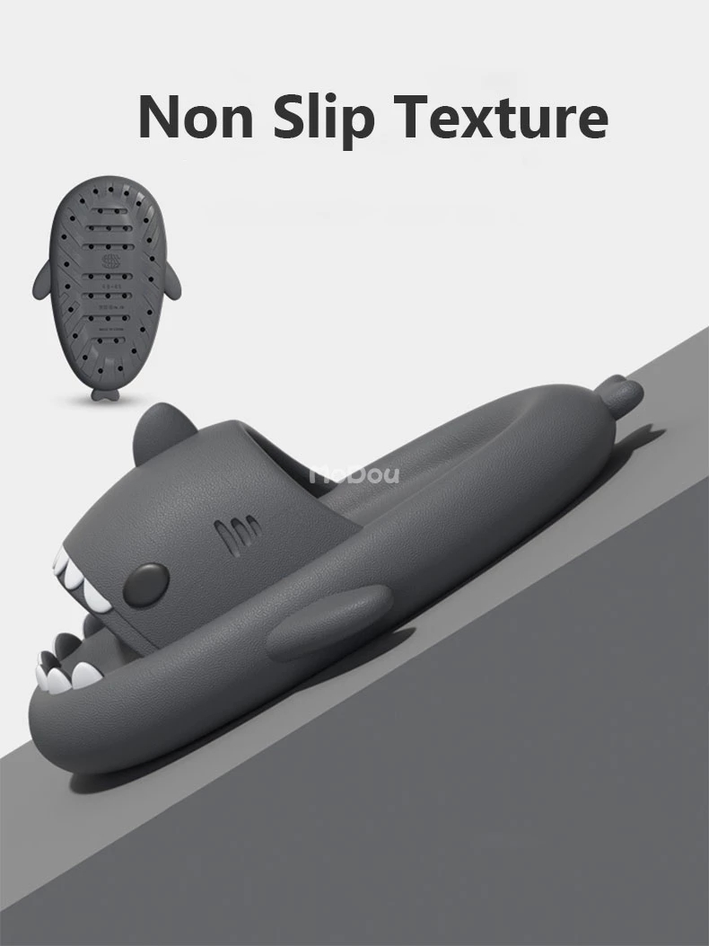 New Summer SlippersLovely Shark Shape Slides Outdoor Women Shoes Kids Children Flip Flops Men Couples Cartoon EVA chaussons