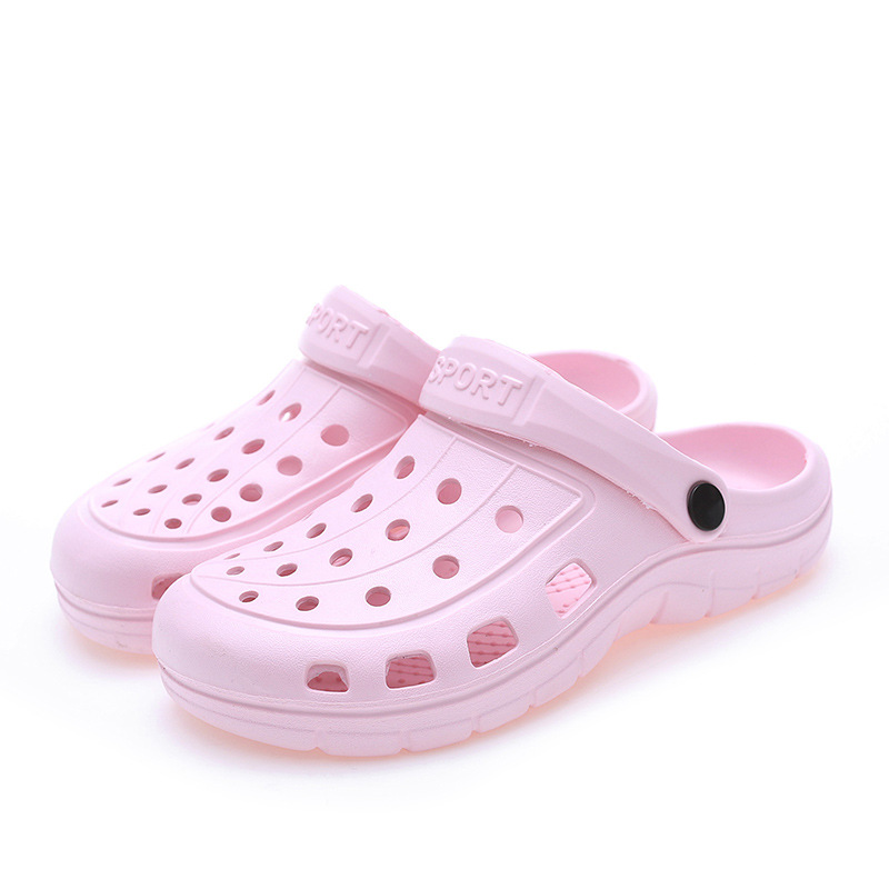 Non-slip garden Baotou nurse shoes flat heel hole sandals big head slippers men and women summer