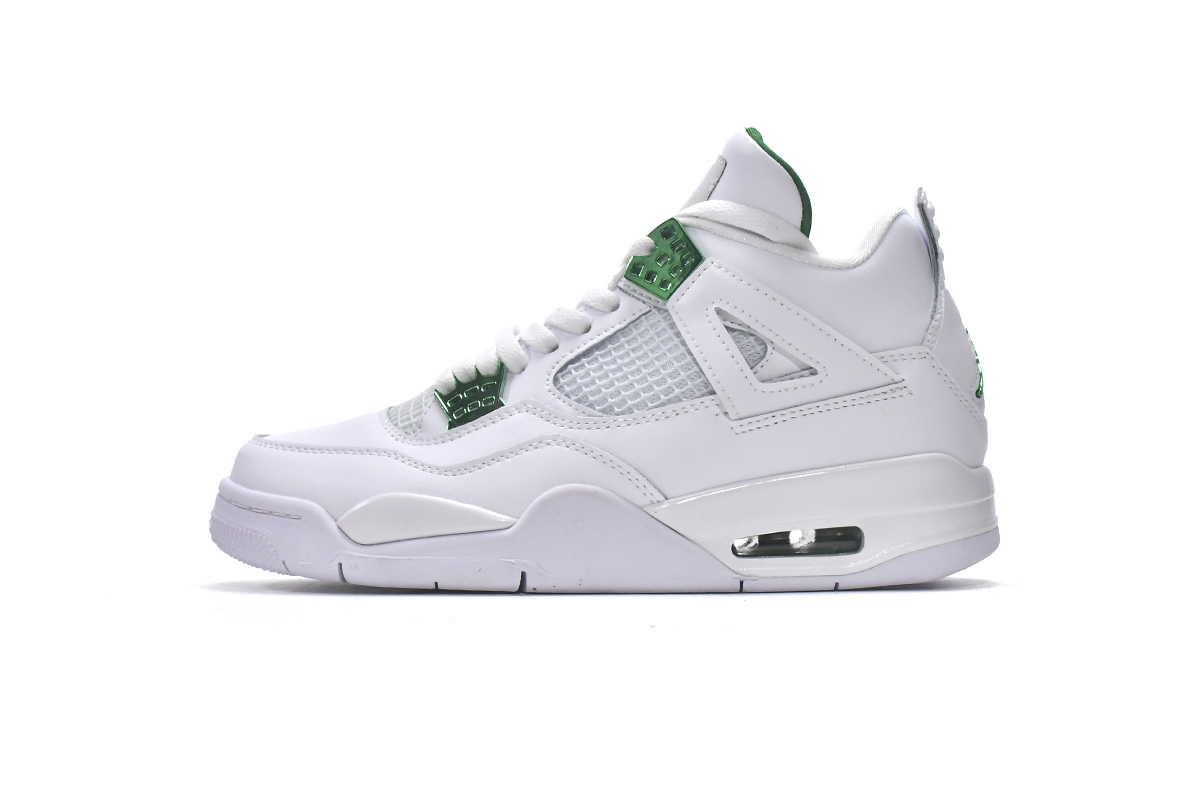 Jordan Brand 4 "Metallic Green" Basketball Shoes Walking Shoes Comfort Men's Shoes Non-Slip Platform Shoes