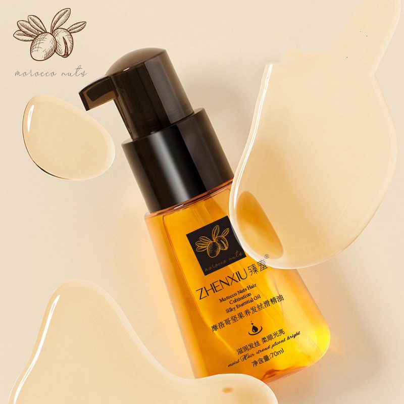 70ml hot argan oil hair essential oil dry and damaged hair repair smooth and shiny argan oil scalp care essence