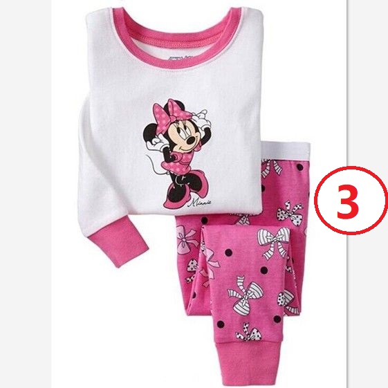Children's wear new girls cartoon Minnie short sleeve fifth pants two pieces sets kids summer cotton suit
