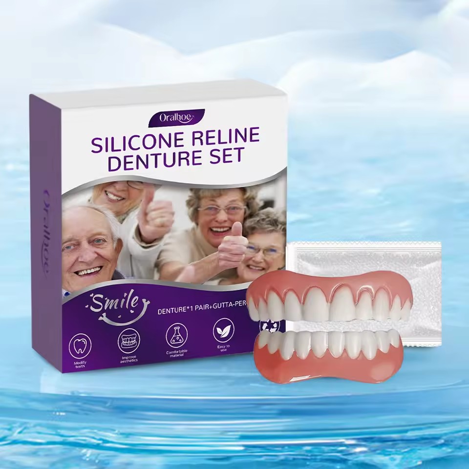 2026 Silicone Denture Silicone Reline Kit Soft Instant Teeth Fake Tooth Oral Hygiene Care Set For Men And Women