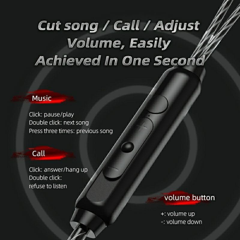 QKZ AK7 In-Ear Headphones High Fidelity Monitor Headphones Heavy Bass Noise Reduction In-Ear K Song Phone Headset