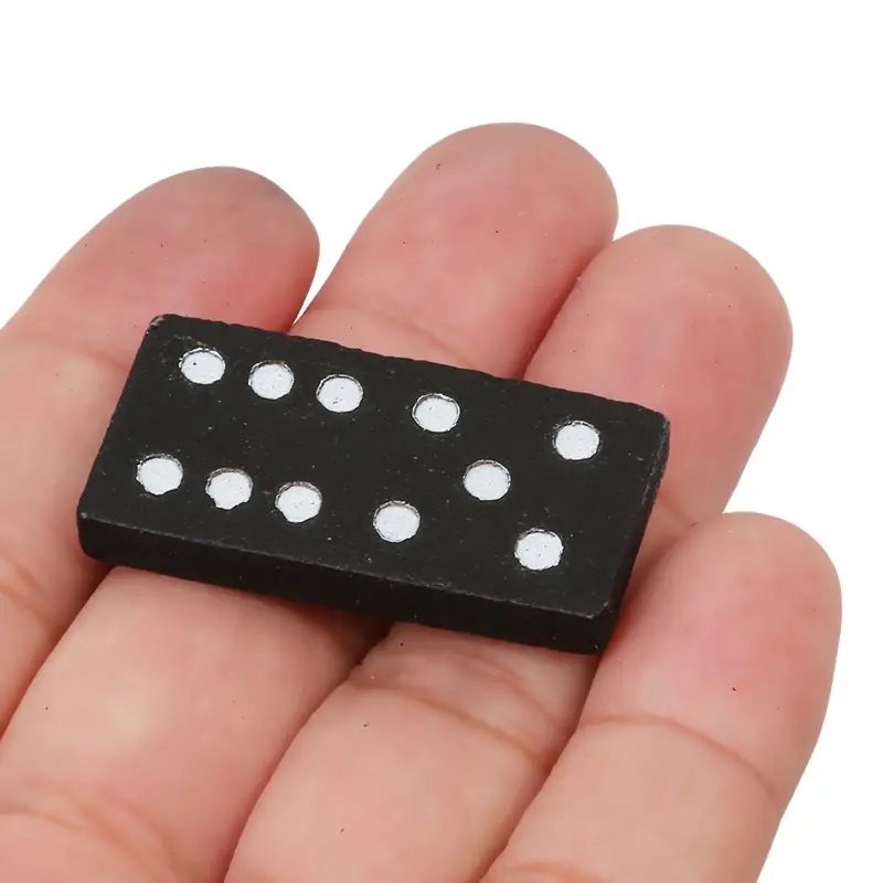 28pcs Black Dominoes, With Wooden Box, Wooden Board Game Teaching Aids ,gaming gift