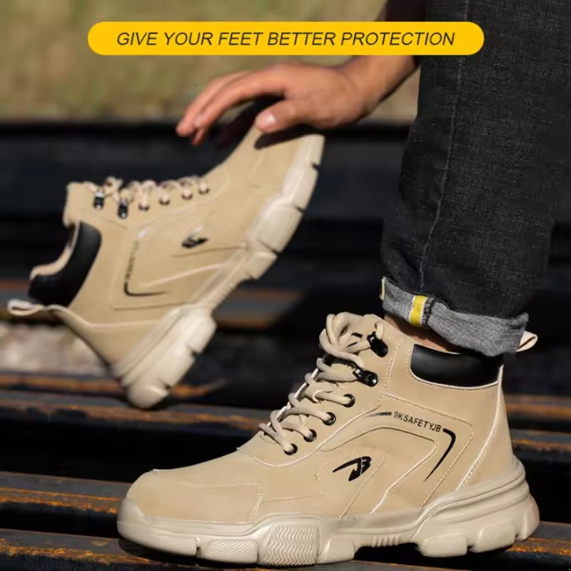 Work Safety Shoes Men Safety Boots Anti-smash Anti-stab Sneakers Steel Toe Shoes Male Work Boot Indestructible Waterproof