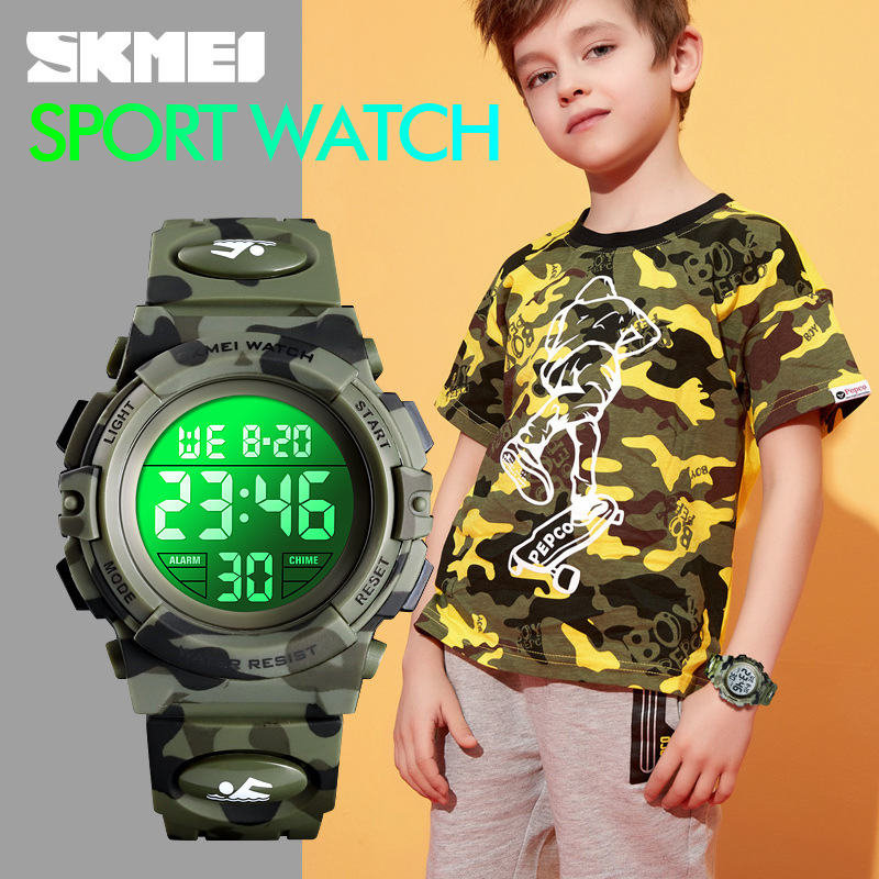 SKMEI Kids Sports Watch 50M Waterproof Electronic Watch Stopwatch Clock Kids Digital Watch Boys Girls