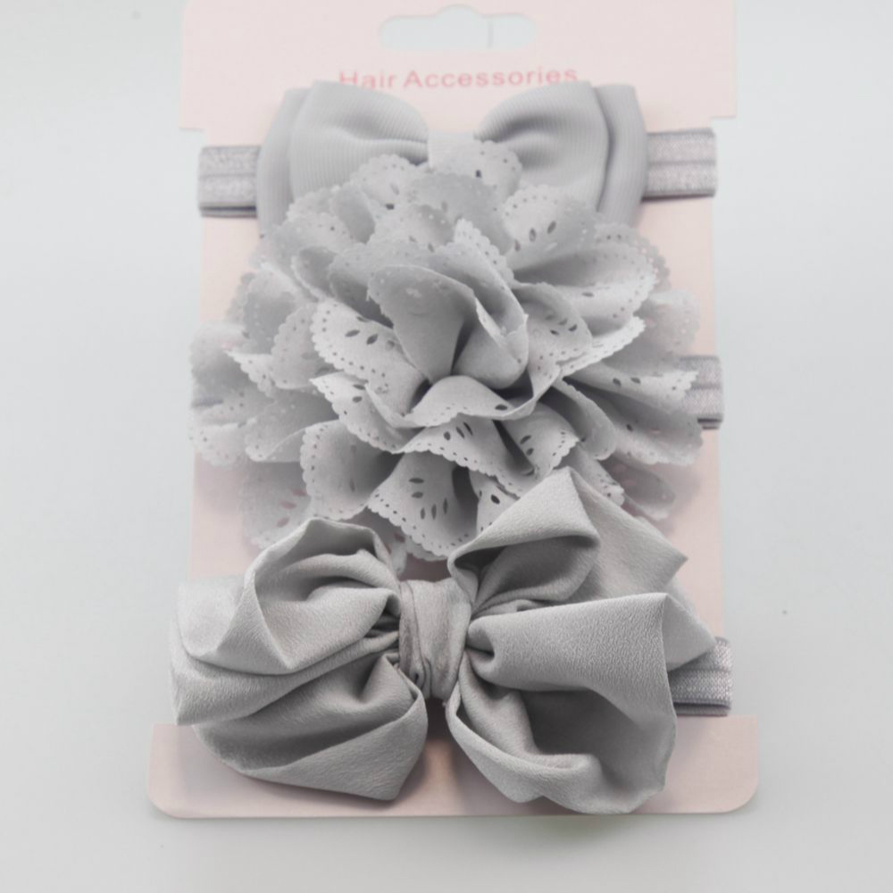 3Pcs Baby Elastic Flower Headband Rubber
