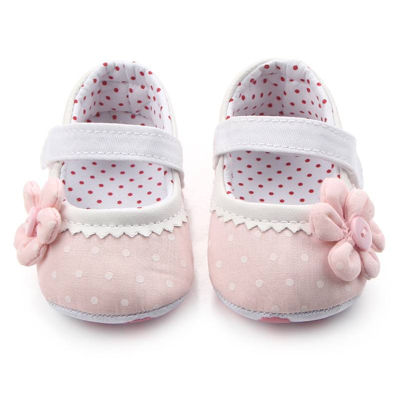 Dot Flower Baby Girls Shoes Soft Bottom Shoes Toddler Shoes Baby Shoes