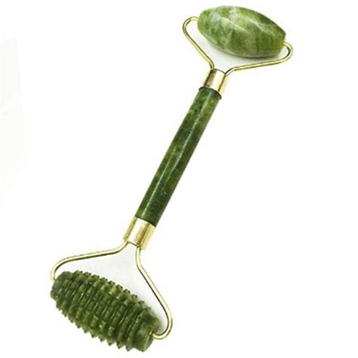 Jade Stone Facial Massage Roller For Face Neck Natural Massager Green Beauty Slimming Tools Roller