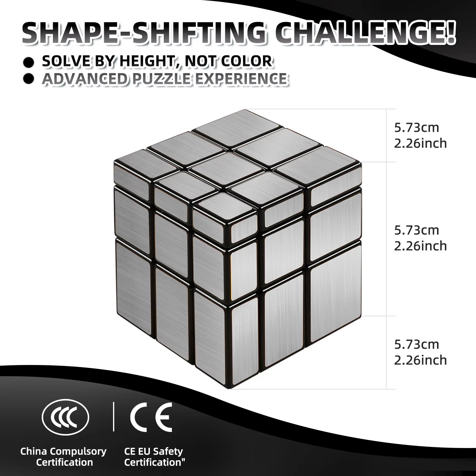 1PC Mirror Cube 3x3 Gold and Silver Stress Relief Cube Special Shape Speed Cube Puzzle Toy Children's Puzzle Gift Toy