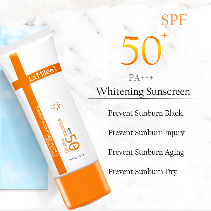 SPF50+ Sunscreen Cream Waterproof Sunblock Foundation Whitening Isolation Moisturizing Oil Control Facial Body Skin Care Cream