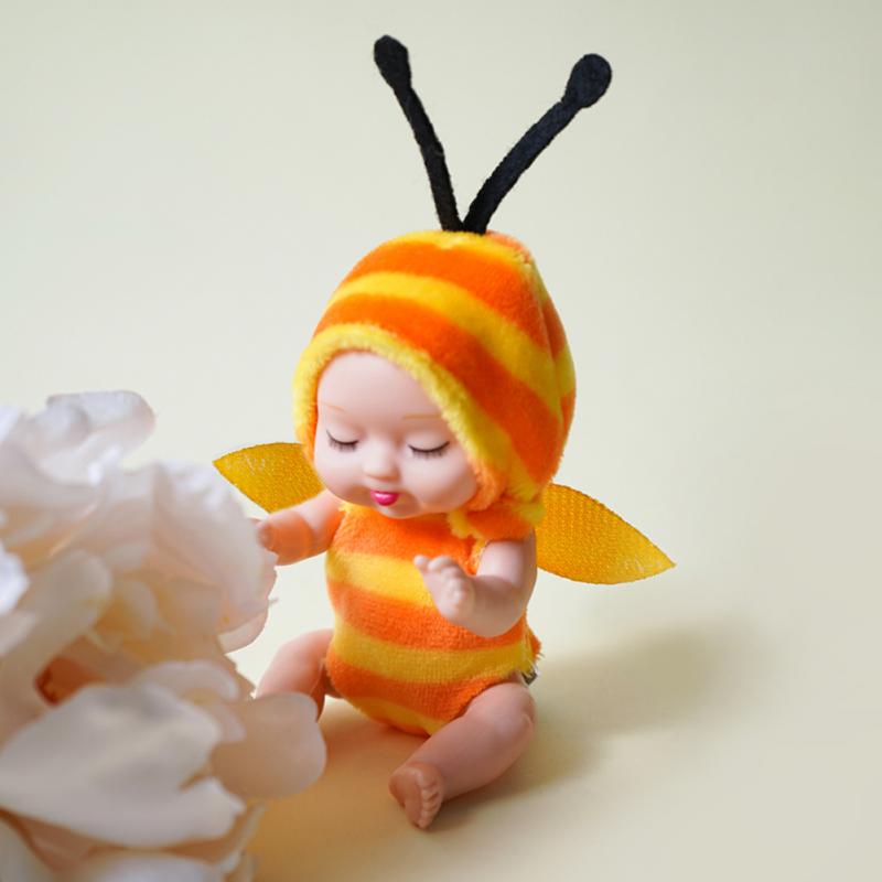 1pc Fashion 11cm Simulation Princess Dolls Toy Mini Cute Sleeping Baby Series Doll Cartoon Animal Toy For Kids Kawaii Dolls Gift