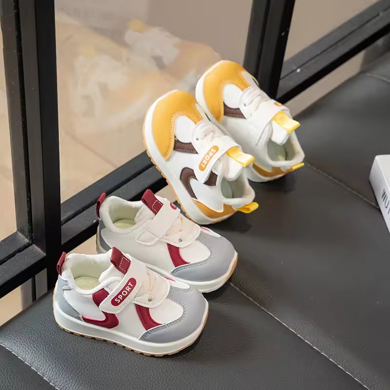 1Pair New children's sports shoes with breathable soft soles for girls and babies, functional boys' sports shoes for children