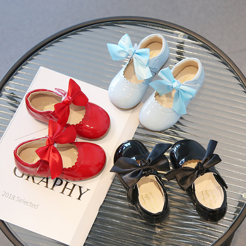 Girl Baby Cute Bow Multi purpose Single Shoe Spring and Autumn New Princess Leather Shoes