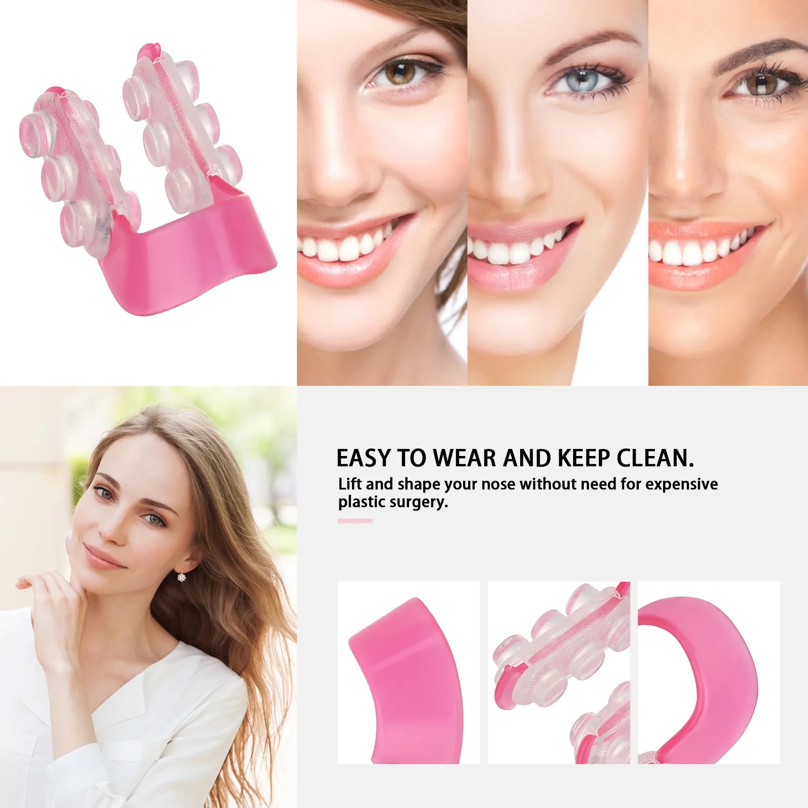 1 pc Nose Up Lifting Shaper Massage Tool Invisible No Pain Nose Shaping Clipper Nose Bridge Straightening Clip Corrector