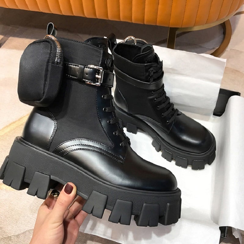 Martin boots new female boots round toe ladies motorcycle boots rider boots wedges