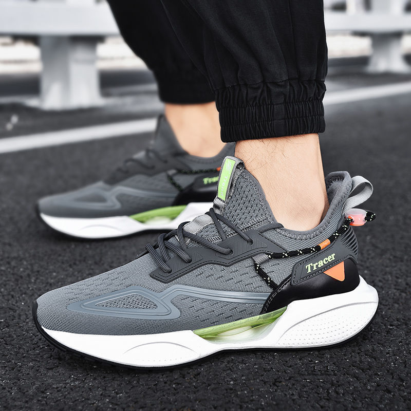 Cross border men's shoes Spring 2023 new fly woven breathable running shoes men's trend men's leisure