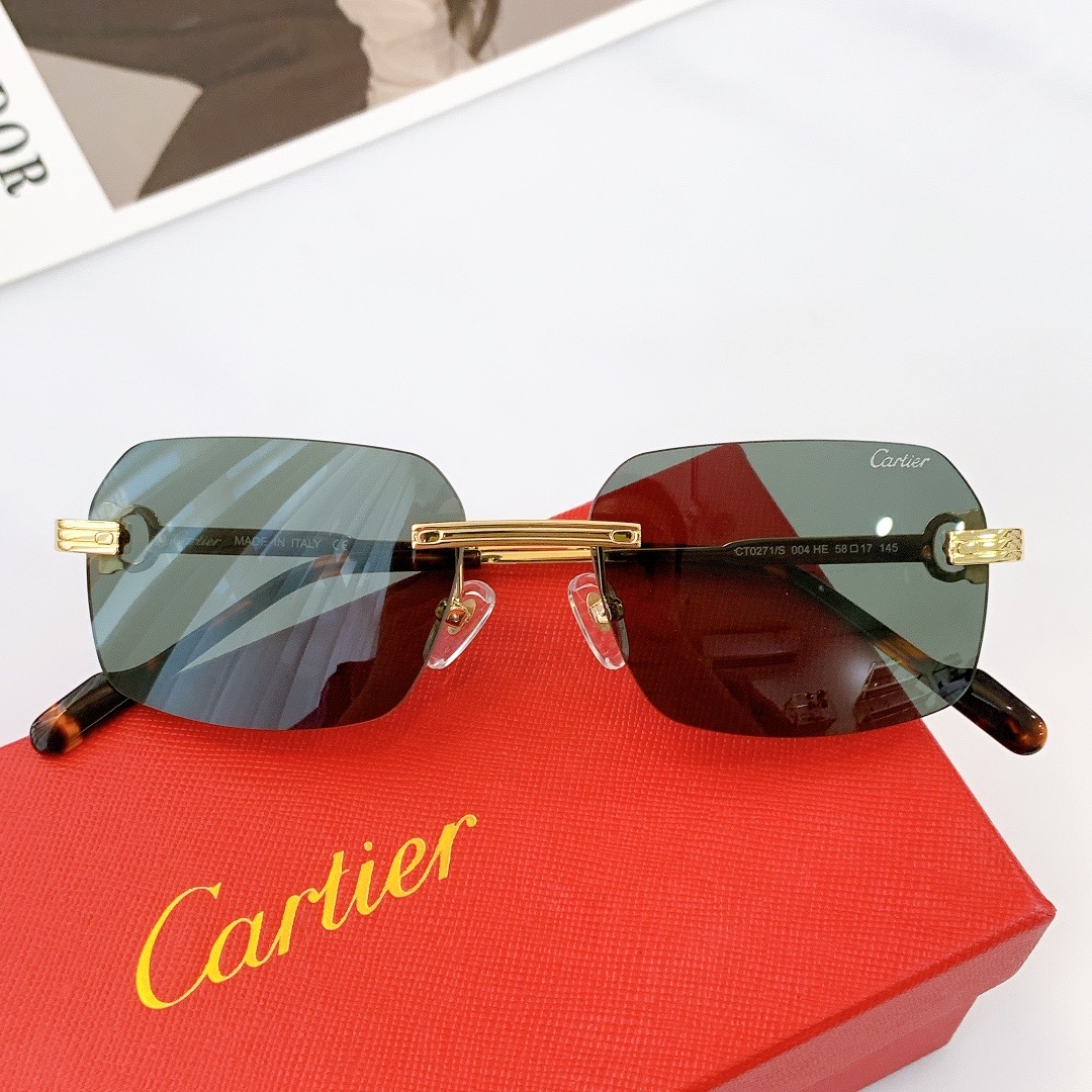 Cartier glasses flat glasses men's and women's sunglasses anti-ultraviolet polarized lenses outdoor driving sunglasses