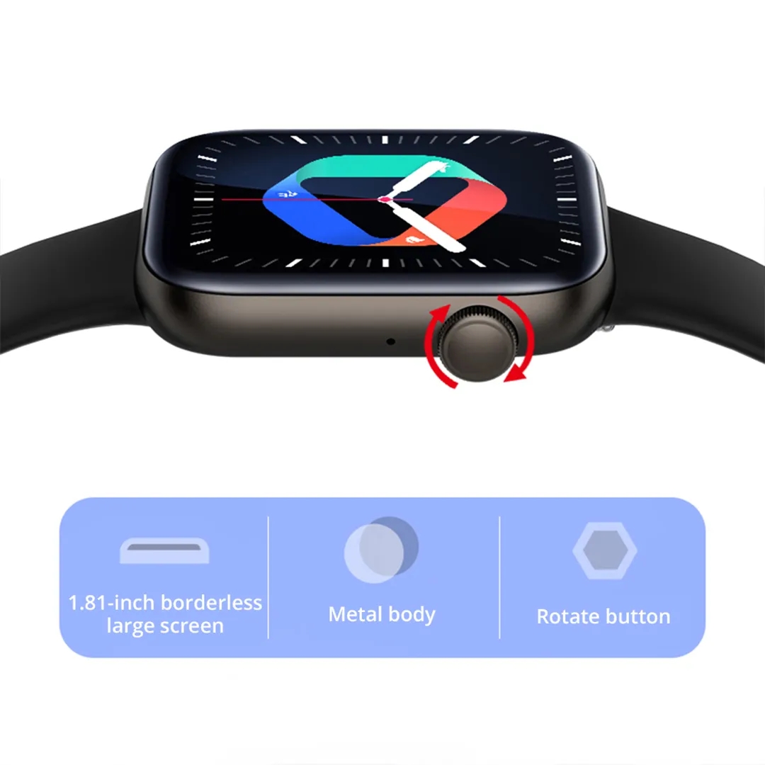 COLMI P45 1.81 inch Bluetooth Calling Smartwatch Men Support 118 Sports Women Smart Watch PK iwo 13 W27 W37 Pro S7
