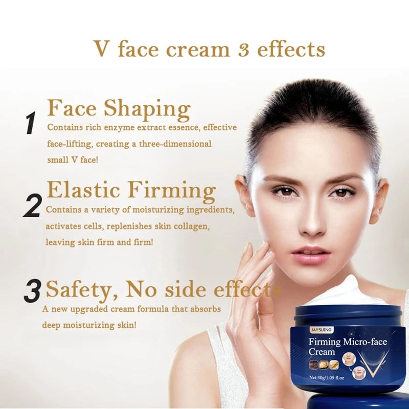V-Shape Slimming Cream Removal Double Chin Firming Face-lift Slimming Masseter Muscle Face Fat Burning Anti-aging Products