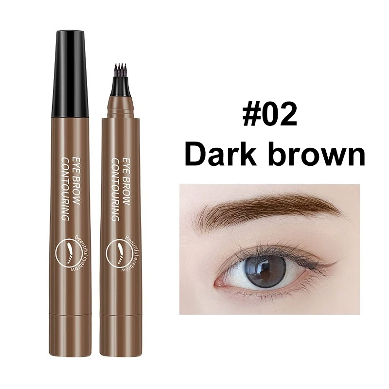 4 Point Eyebrow Pencil Waterproof Liquid Eyebrows Pen Lasting Red Brown Brow Pencil Eyebrow Makeup Pencil