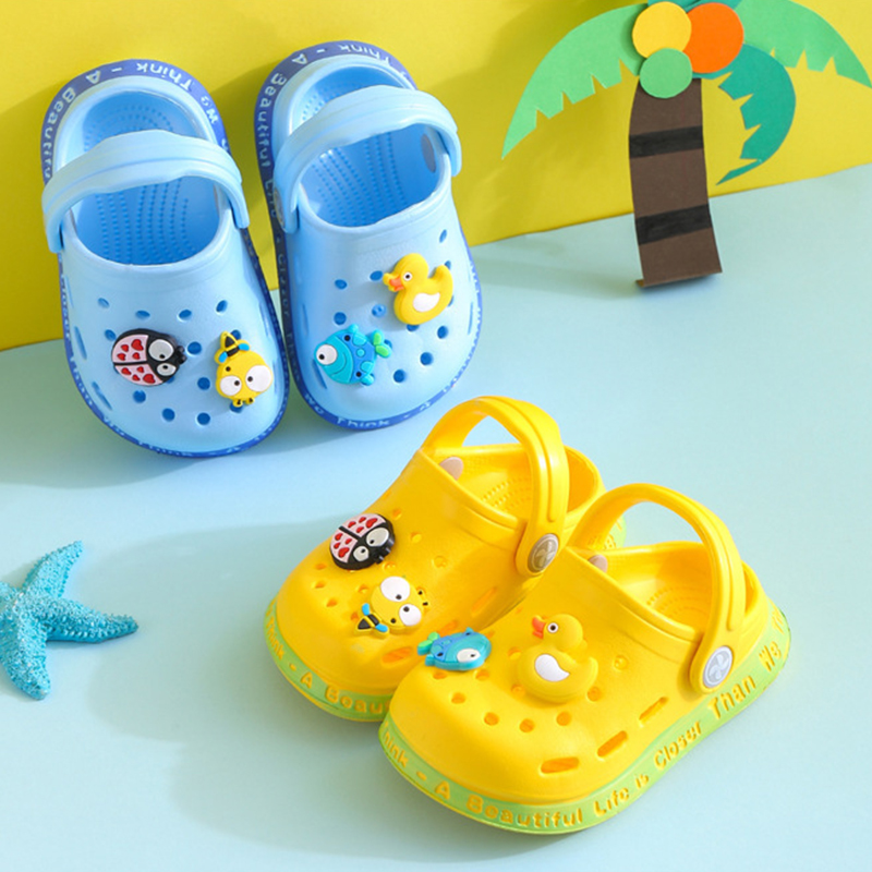 Summer Kids sandals Boys Girls Mules Cartoon baby Slippers Flat Summer Cartoon Children's Garden Shoes