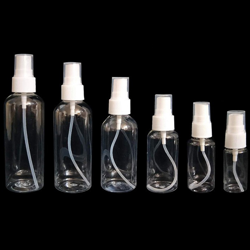 Travel Transparent Refillable Bottles Clear Plastic Perfume Atomizer Small Sprayer Bottle 5/10/20/30/50 /60/80/120/150/200/250ml