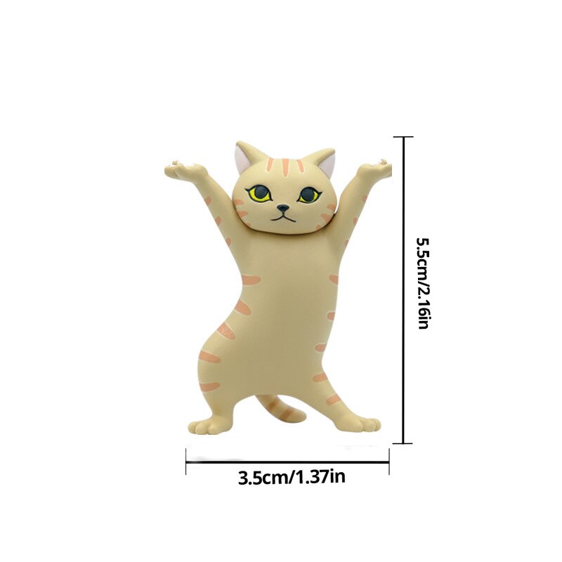5 Models Dancing Cat Figure Decoration Animation Cat Model Fashion Toy Enchanting Cat Capsule Toy Doll Cake Decoration