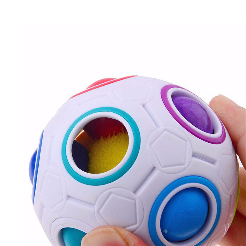 Novelty Rainbow Football Puzzle Spherical Magic Cube Toys Learning & Educational Toys For Children Kids Adult