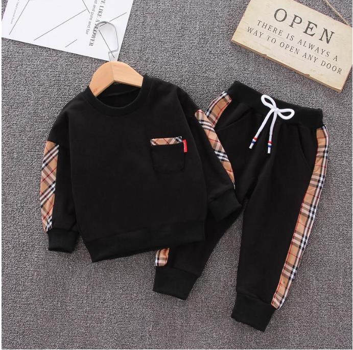 Children's Clothing Boys Korean Casual Suit Children's Spring and Autumn Long-sleeved Top + Pants Two-piece Set