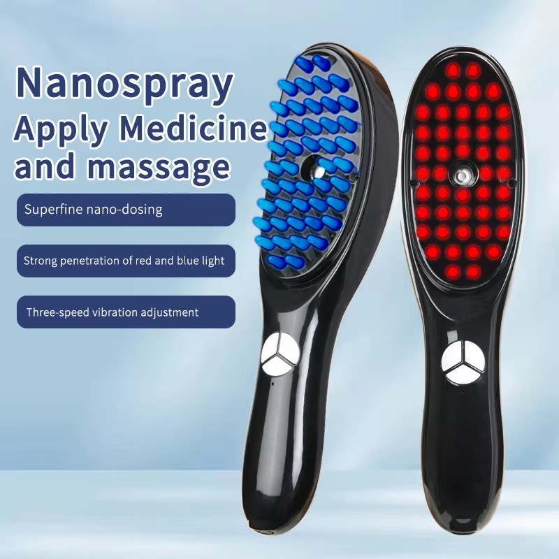 Electric spray massage comb hair growth vibration massager anti hair loss scalp spray comb
