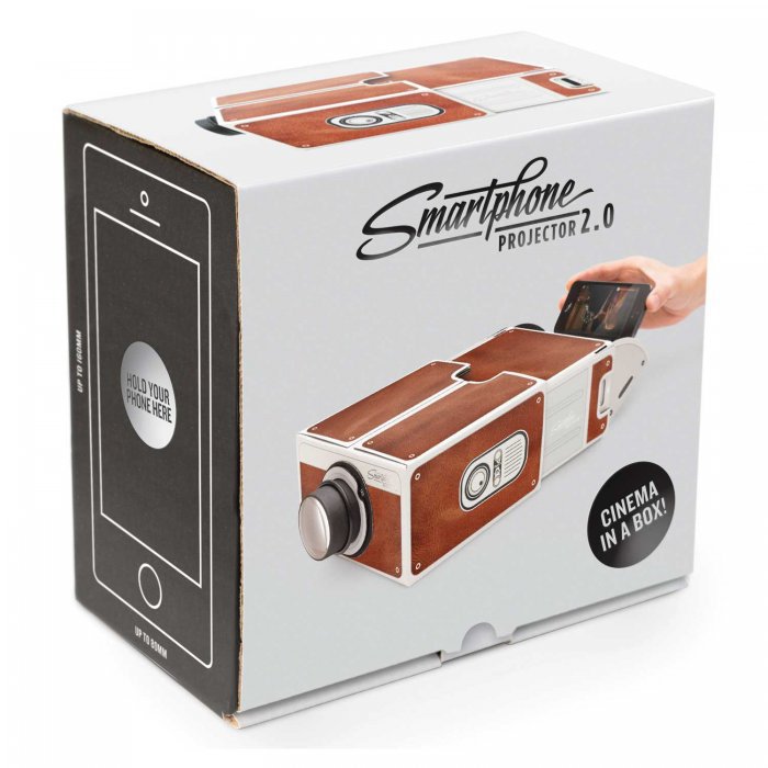 Mini Portable Cardboard Smart Phone Projector 2.0 Mobile Phone Projection for Home Theatre Audio & Video Projector