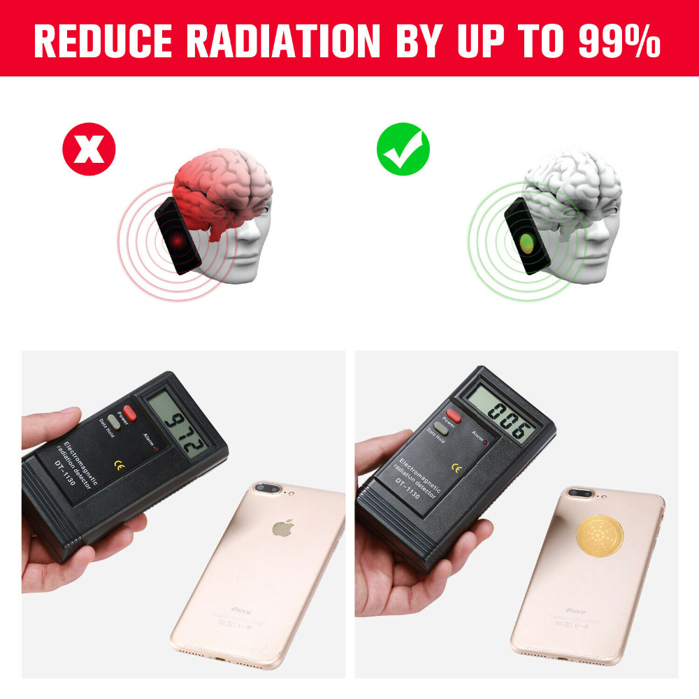 2pc Anti Radiation Protector Shield EMF Protection Cell Phone Sticker EMR Blocker